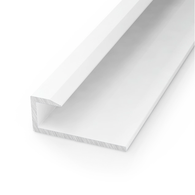 White Aluminium 5mm Zest Wall Panel End Cap 2.6m  image