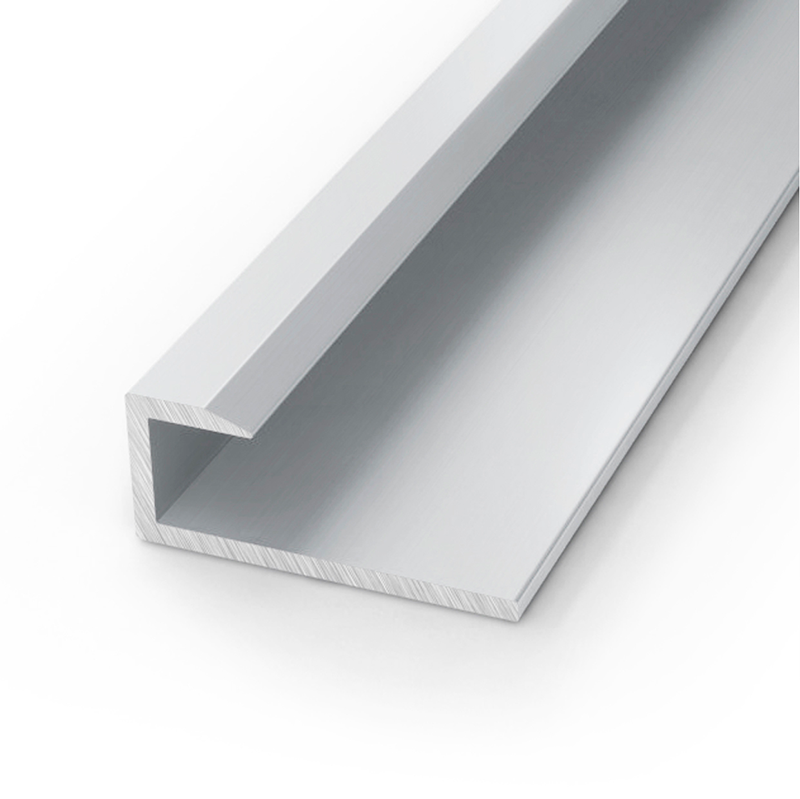Silver Aluminium 5mm Zest Wall Panel End Cap 2.6m  image