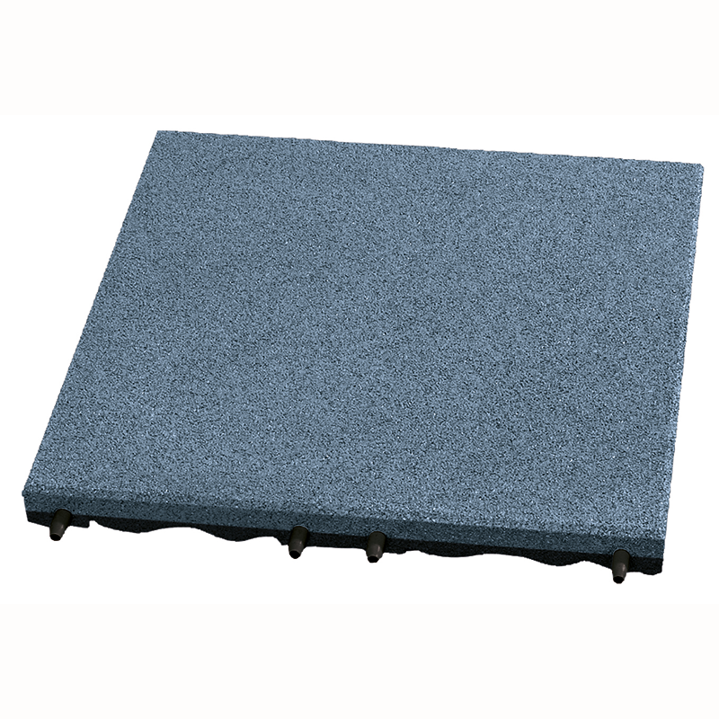 30mm Grey Rubber Play-Safe Tile (500mm x 500mm)