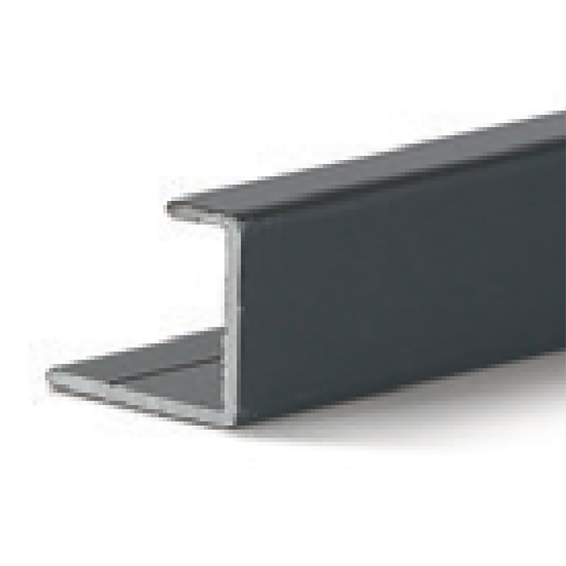 Aluminium Black Finish Edge Trim (for 10mm panels) 2.4m
