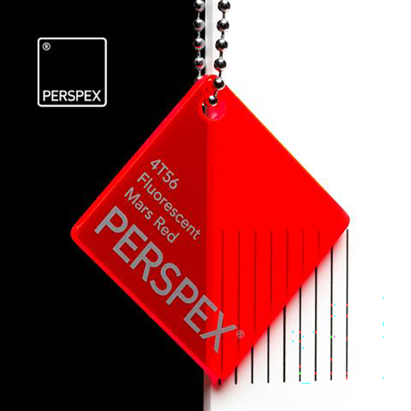 Perspex® Fluorescent 3mm Mars Red 4T56 2030mm x 1520mm