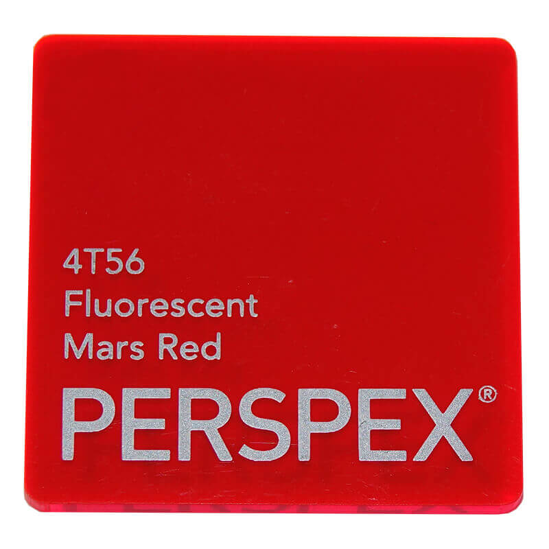 Perspex® Fluorescent 3mm Mars Red 4T56 2030mm x 1520mm