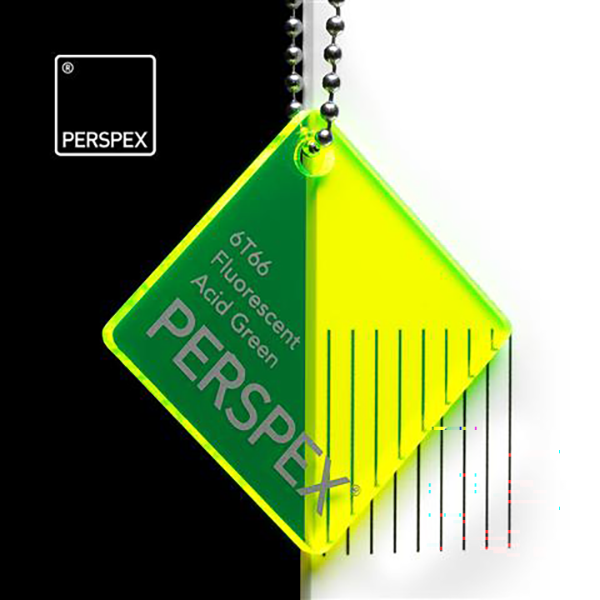 Perspex® Fluorescent 3mm Acid Green 6T66 2030mm x 1520mm