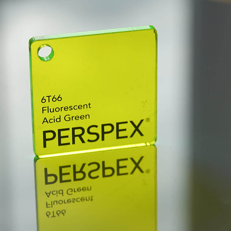 Perspex® Fluorescent 3mm Acid Green 6T66 2030mm x 1520mm