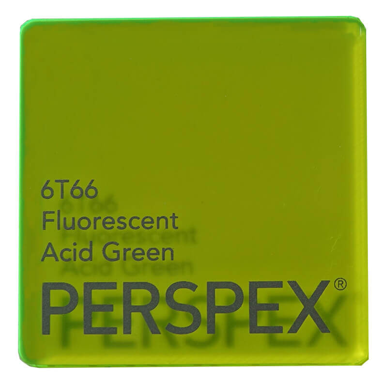 Perspex® Fluorescent 5mm Acid Green 6T66 2030mm x 1520mm