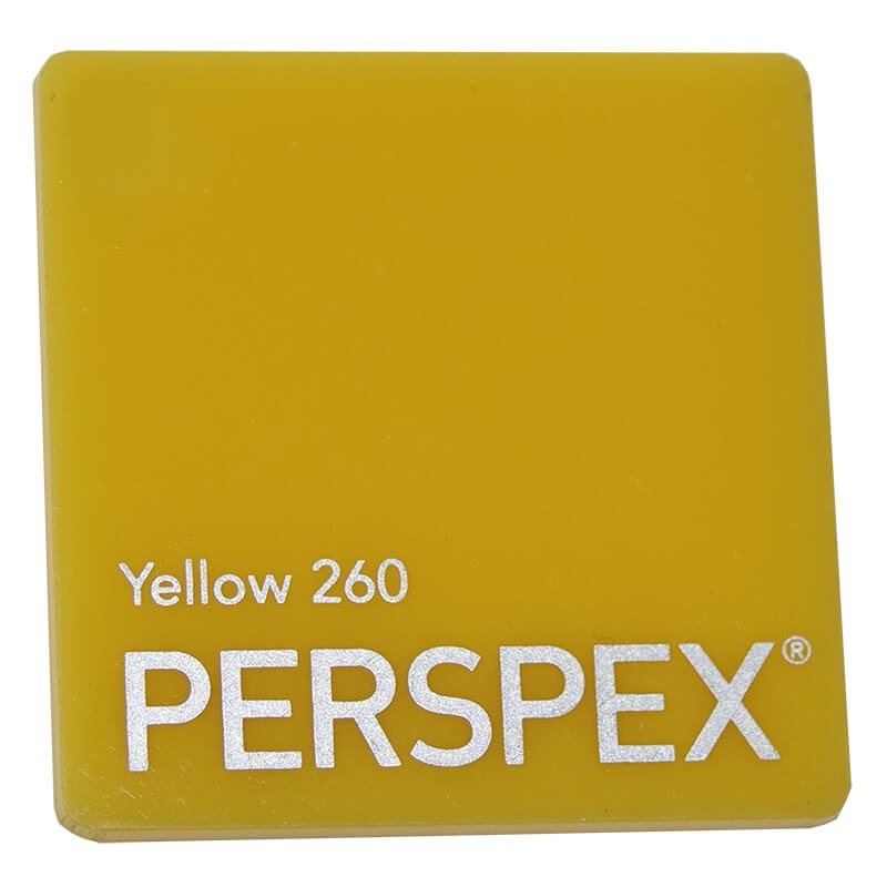 Perspex® Acrylic 5mm Yellow 260 3050mm x 2030mm