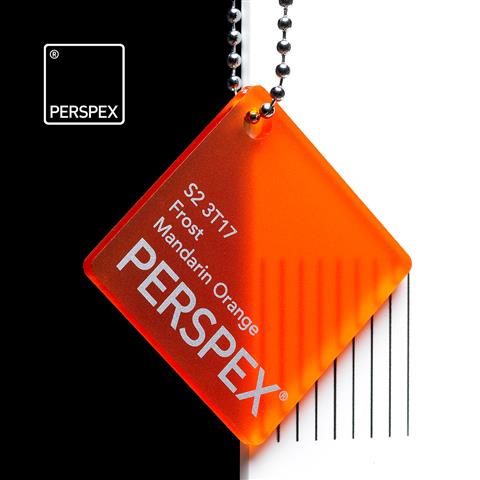 Perspex® Frost 5mm Mandarin Orange S2 3T17 2030mm x 1520mm