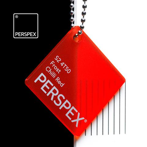 Perspex® Frost 5mm Chilli Red S2 4T50 2030mm x 1520mm